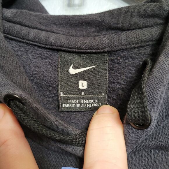 Nike Air Jordan North Carolina Tarheels UNC Charcoal Camo Pullover Hoodie USA LG - Picture 4 of 8